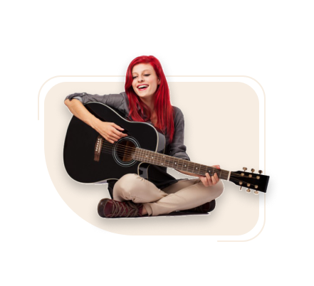 gitar calan kadın